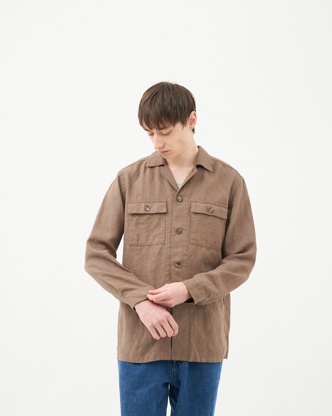 MOONCASTLE × Maker`s Shirt 鎌倉 Linen Shirt Jacket