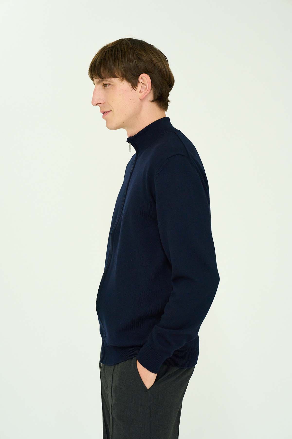 10G Merino Wool Full-Zip Blouzon
