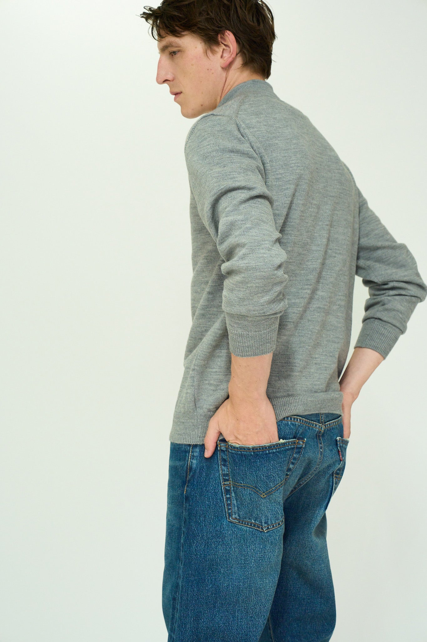 10G Merino Wool Full-Zip Blouzon