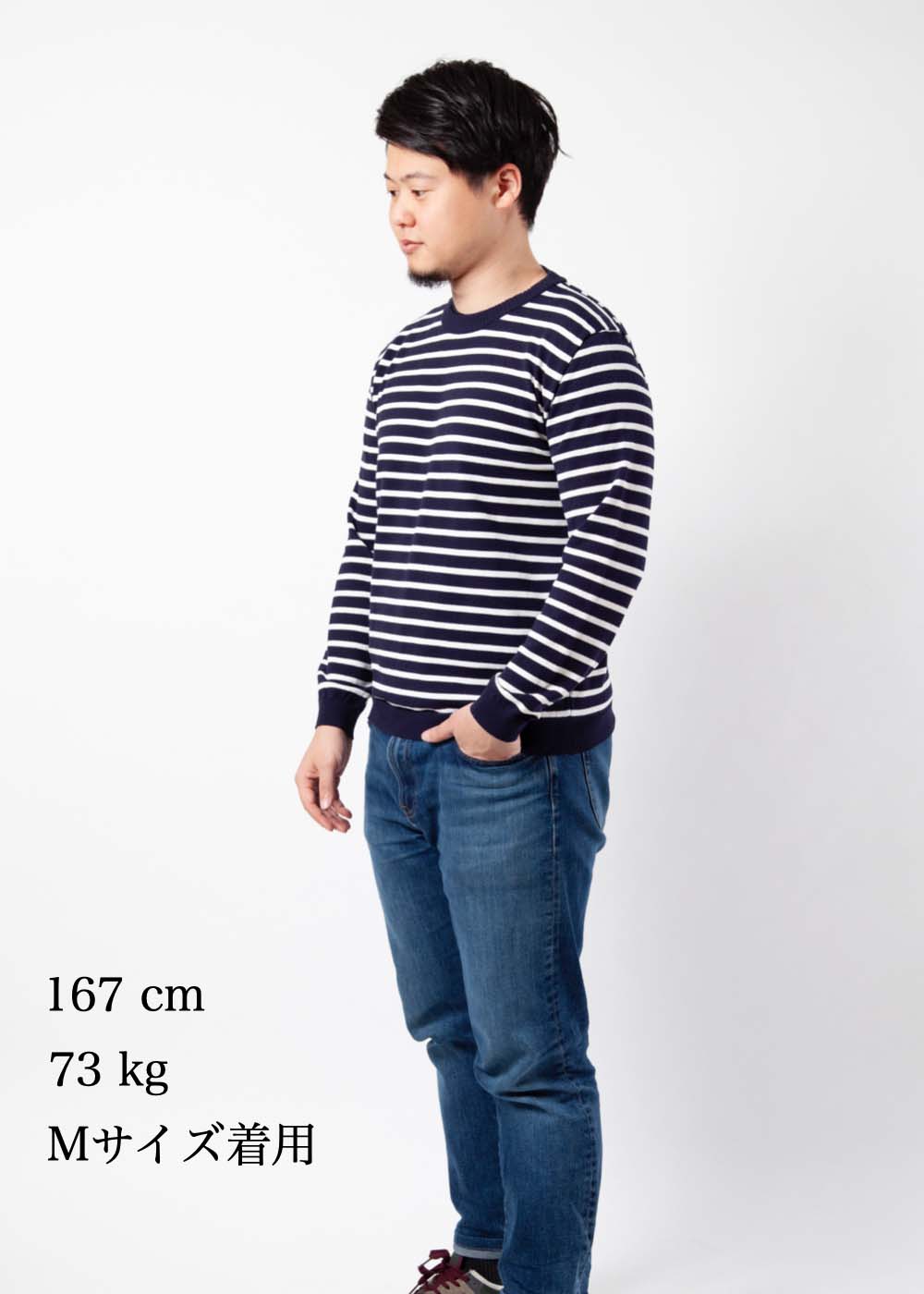 ICE COTTON BORDER LONG CREWNECK (online store removed)