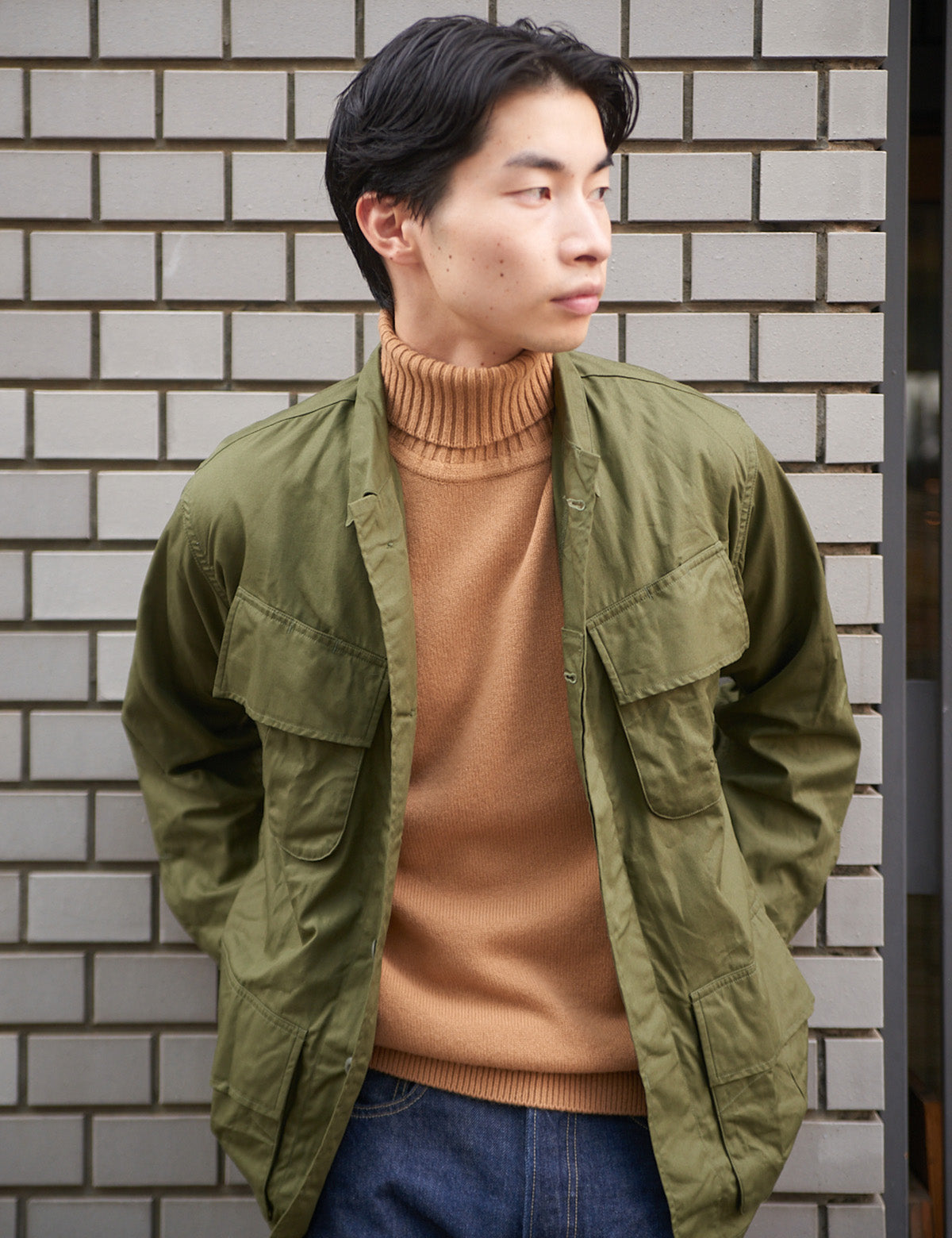 CASHMERE SILK WOOL TURTLE NECK