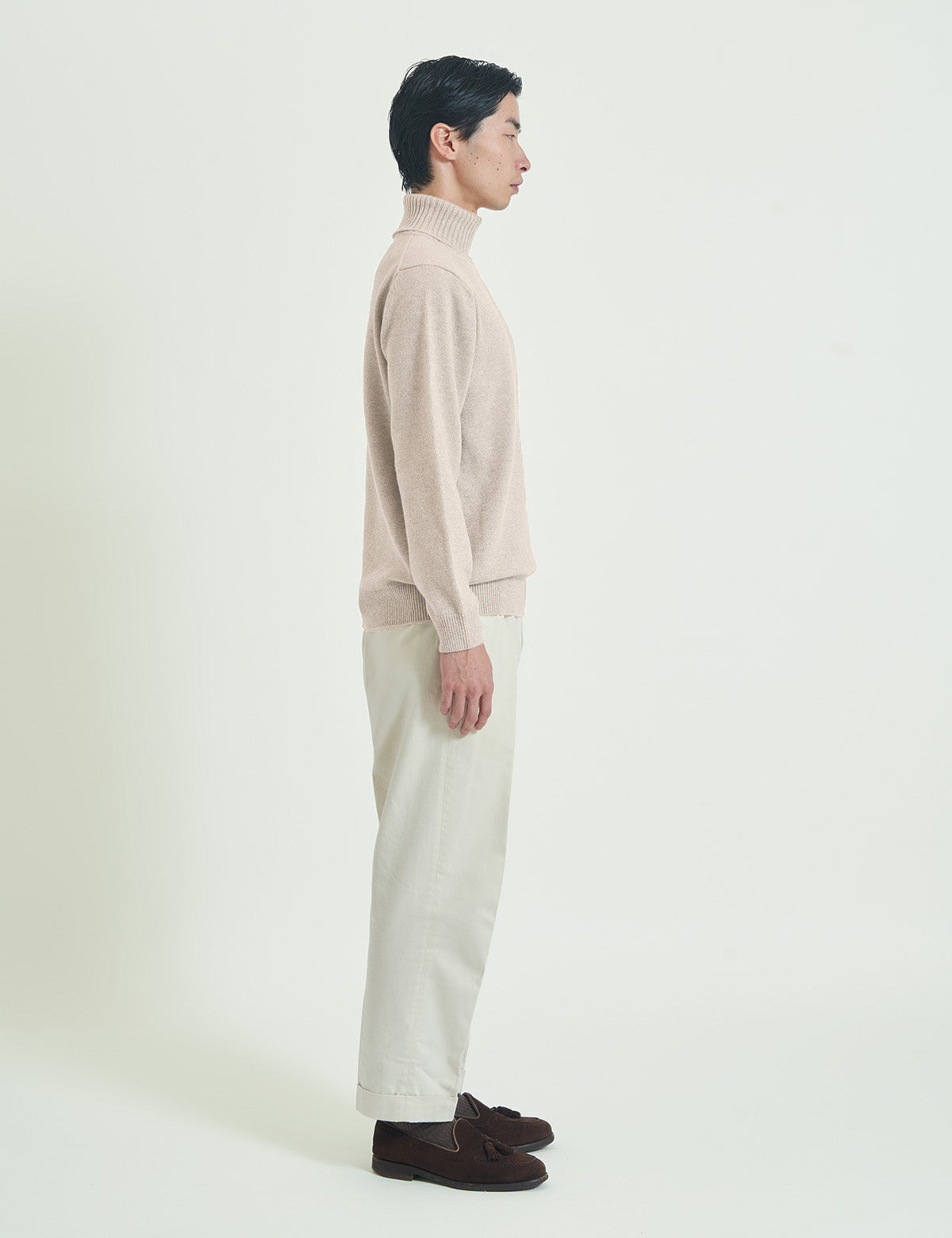CASHMERE SILK WOOL TURTLE NECK