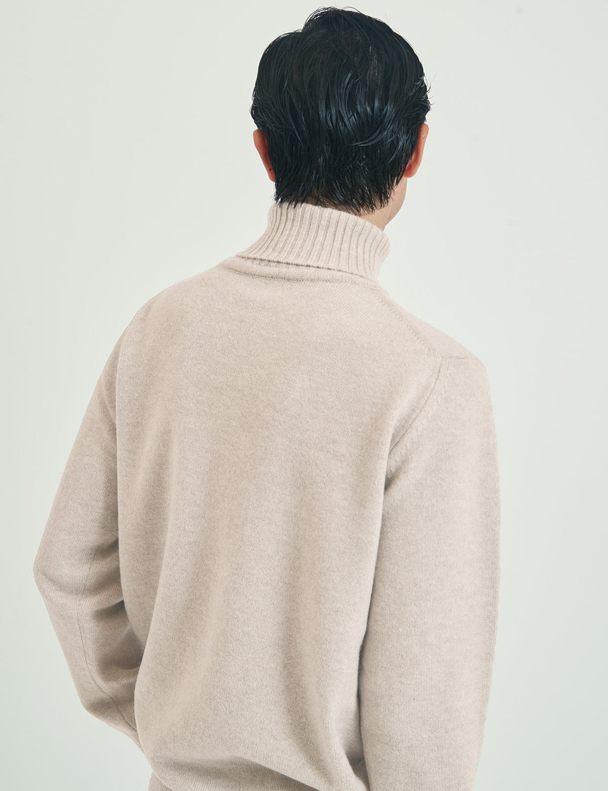 CASHMERE SILK WOOL TURTLE NECK