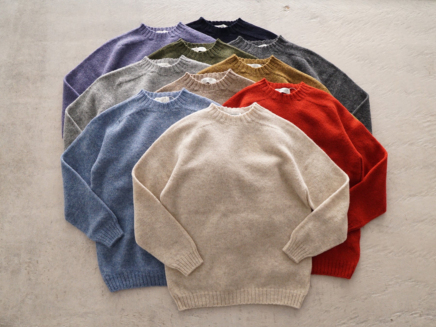 【UNISEX】SHETLAND WOOL CREWNECK SWEATER