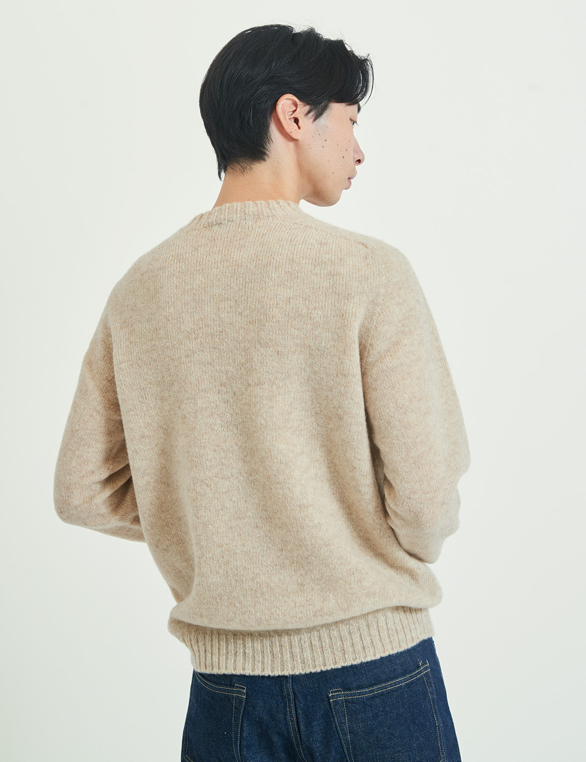 【UNISEX】SHETLAND WOOL CREWNECK SWEATER