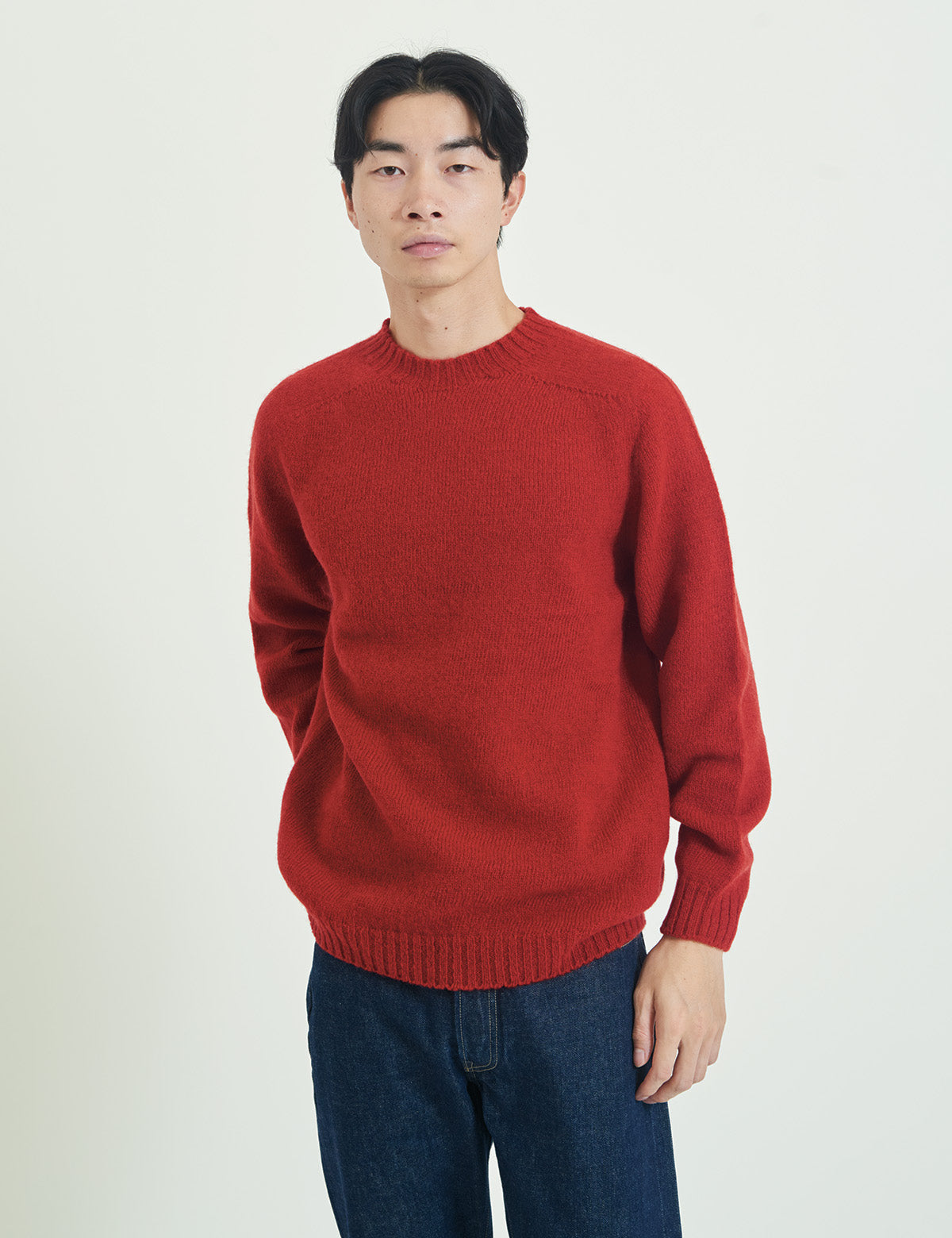【UNISEX】SHETLAND WOOL CREWNECK SWEATER