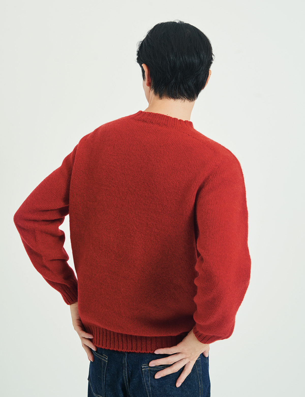 【UNISEX】SHETLAND WOOL CREWNECK SWEATER