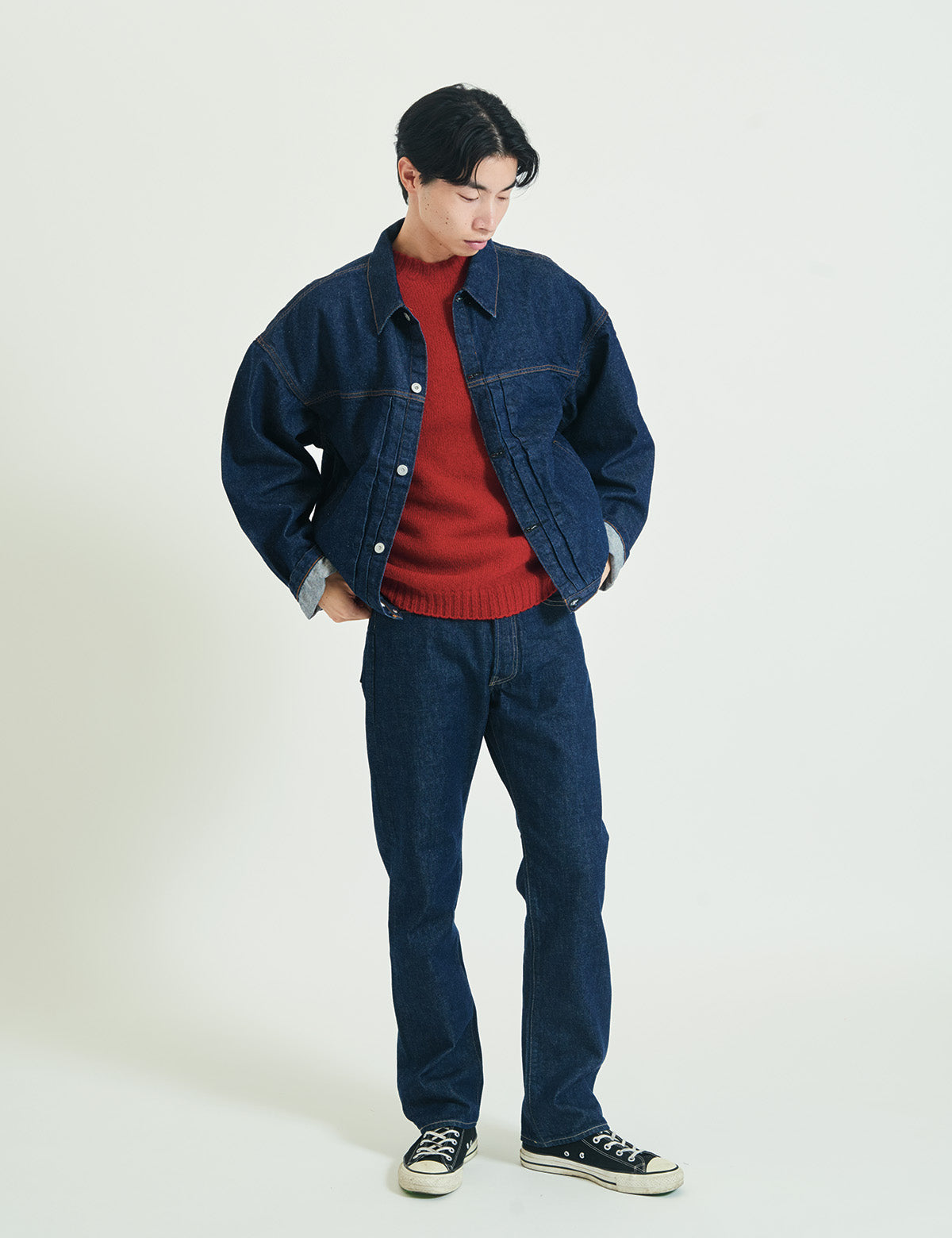 【UNISEX】SHETLAND WOOL CREWNECK SWEATER