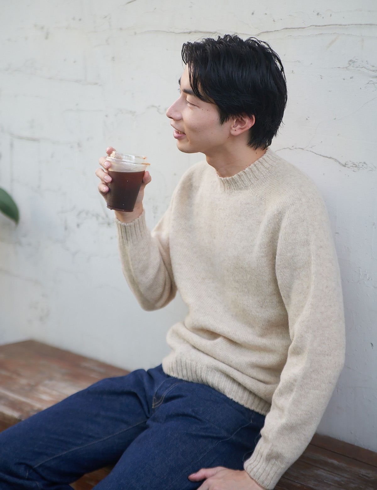 【UNISEX】SHETLAND WOOL CREWNECK SWEATER