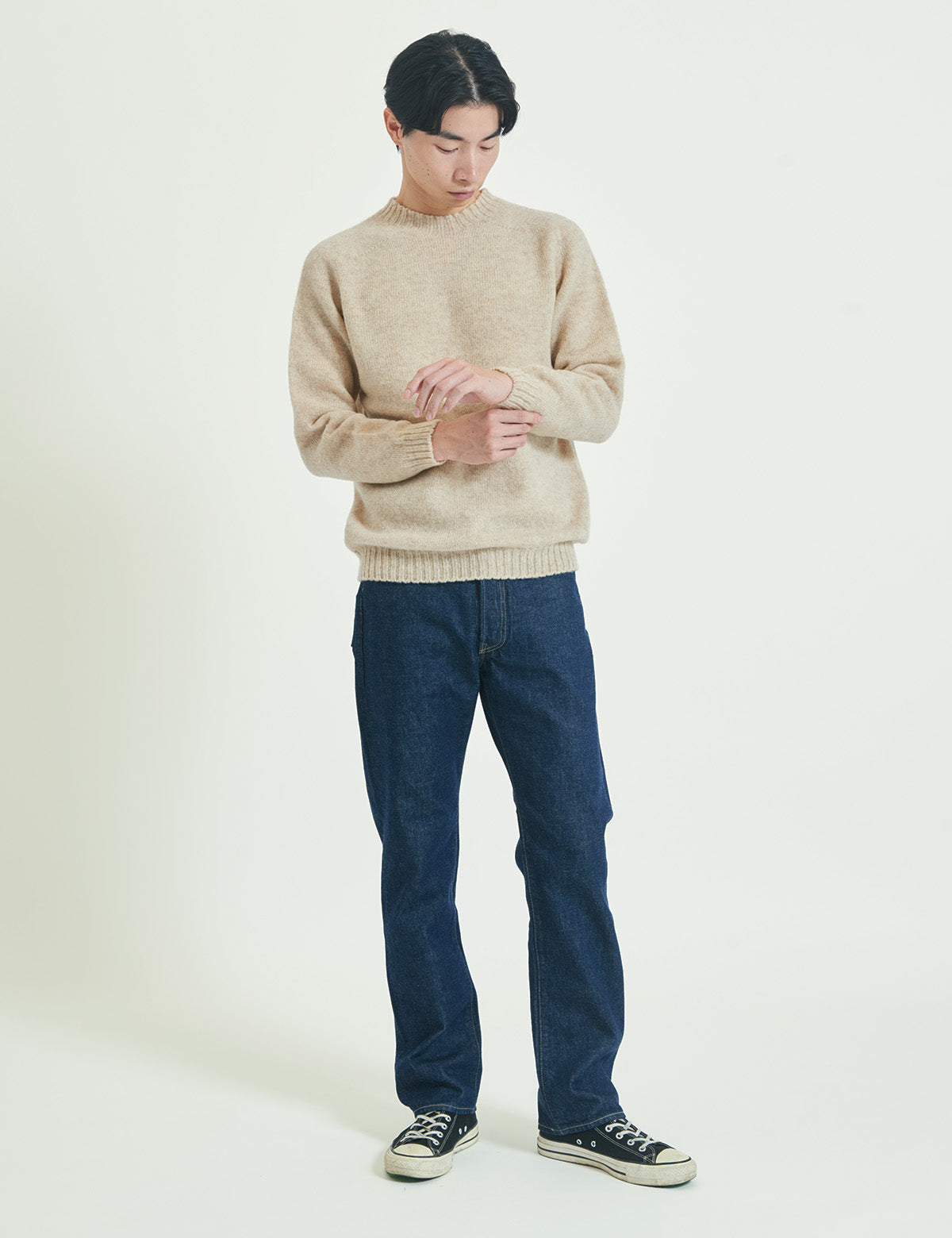 【UNISEX】SHETLAND WOOL CREWNECK SWEATER