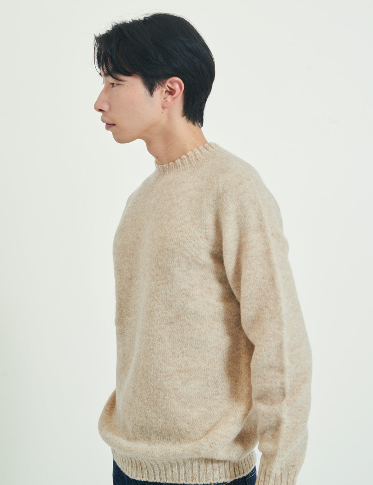 【UNISEX】SHETLAND WOOL CREWNECK SWEATER