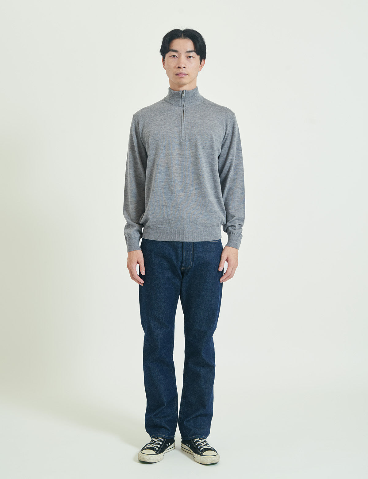 12G Lightweight Merino Wool Half Zip Pullover