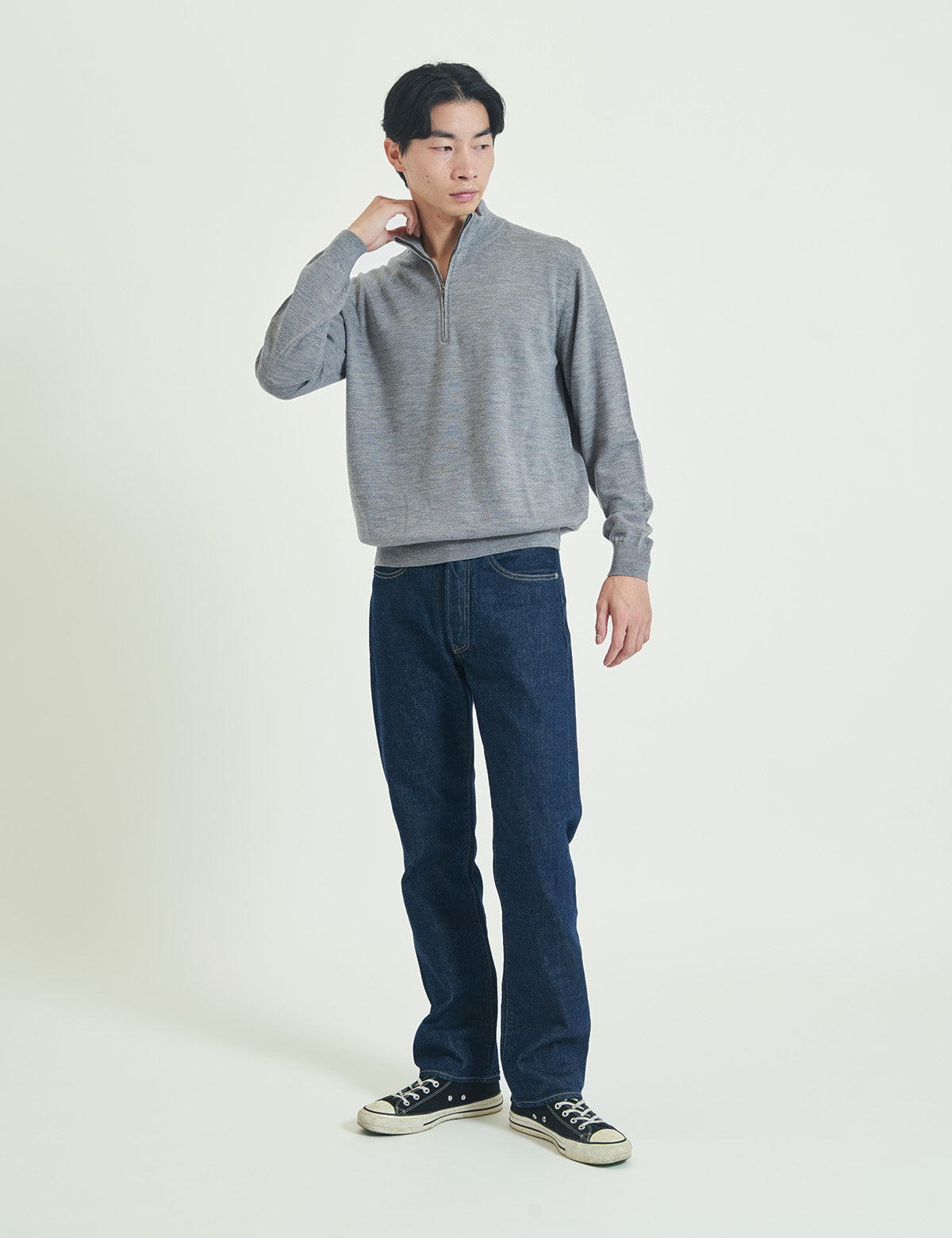 12G Lightweight Merino Wool Half Zip Pullover
