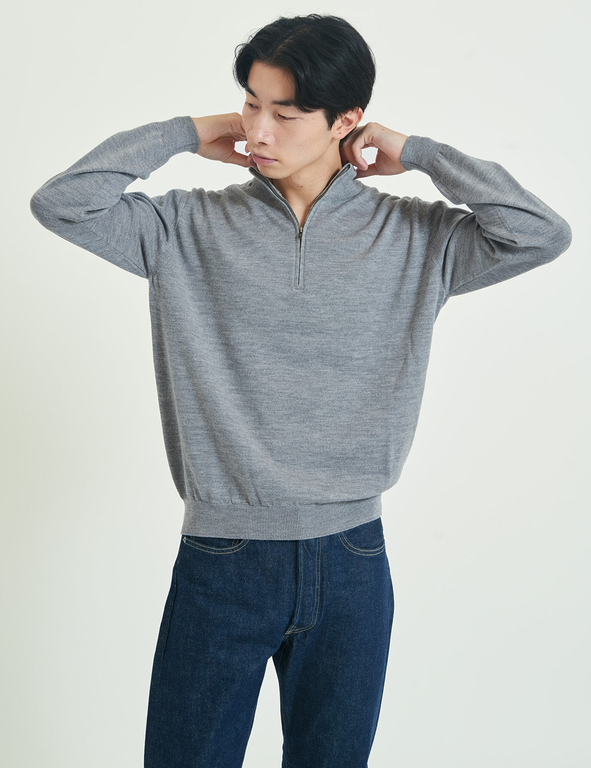 【NEW】12G Lightweight Merino Wool Half Zip Pullover