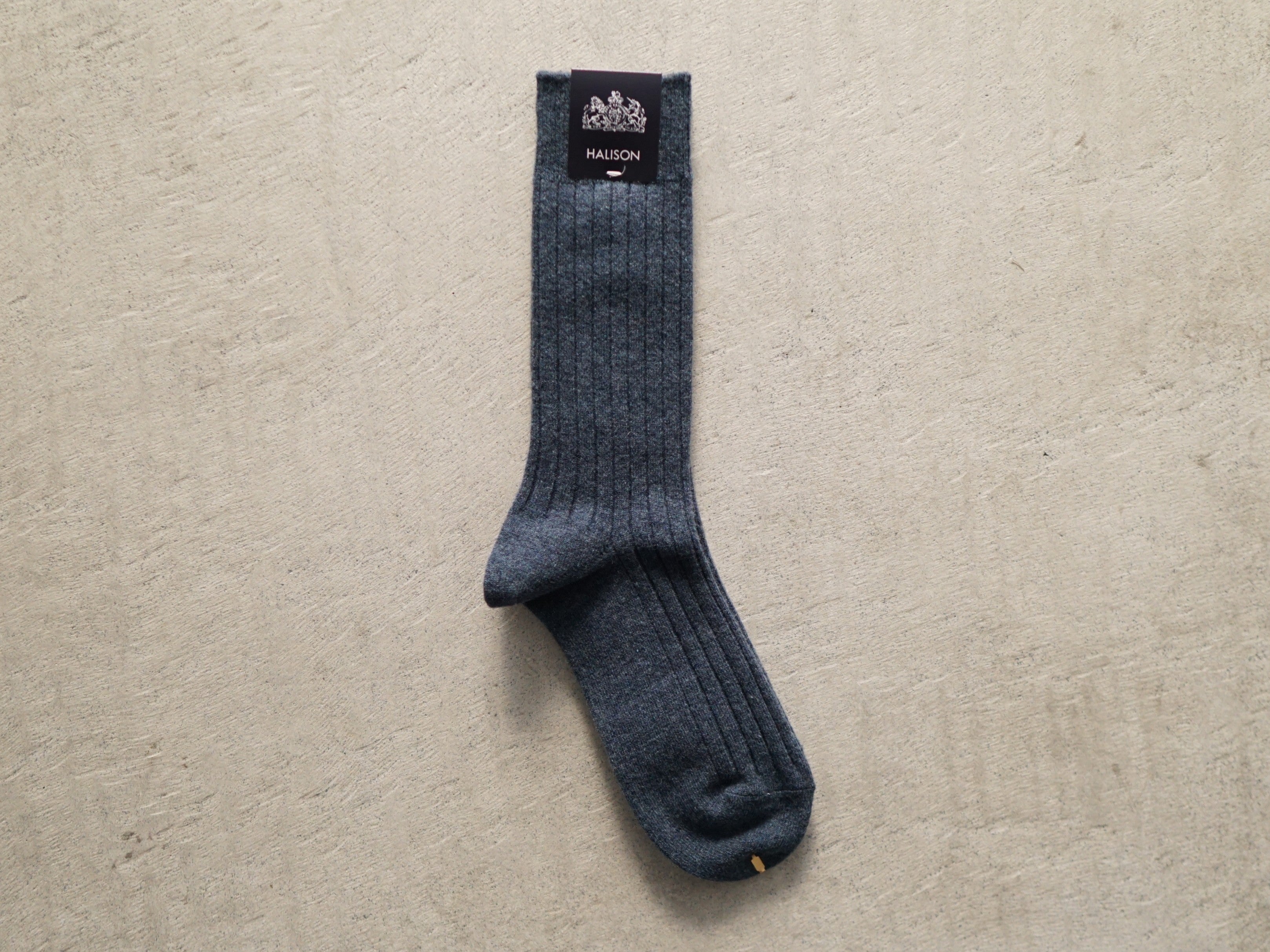 HALLISON Cotton Linen Wide Rib Long Hose Basic