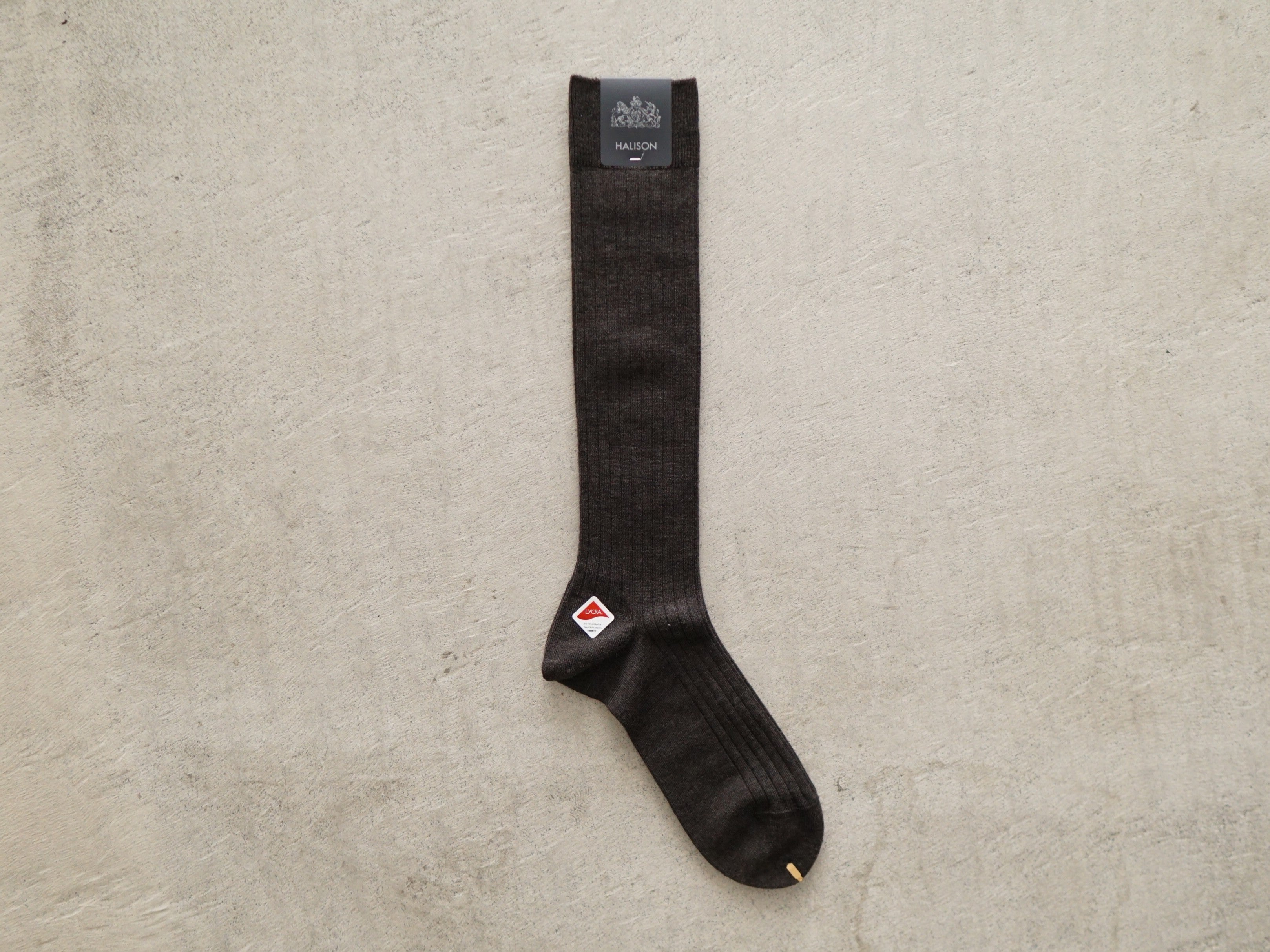 HALLISON Cotton Linen Wide Rib Long Hose Basic