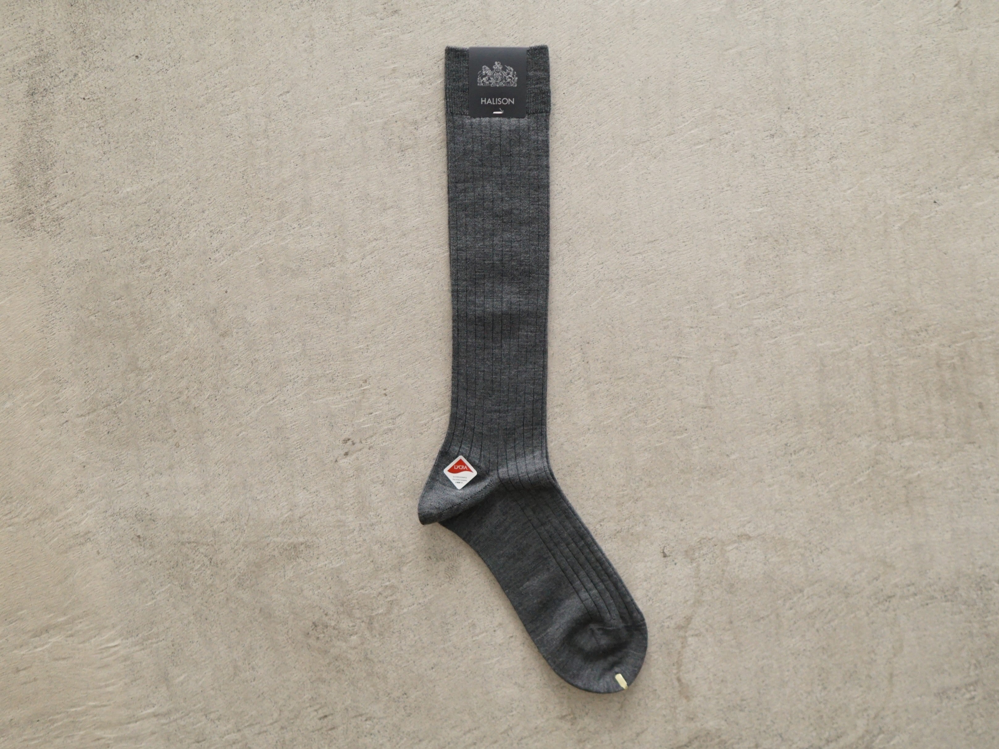 HALLISON Cotton Linen Wide Rib Long Hose Basic