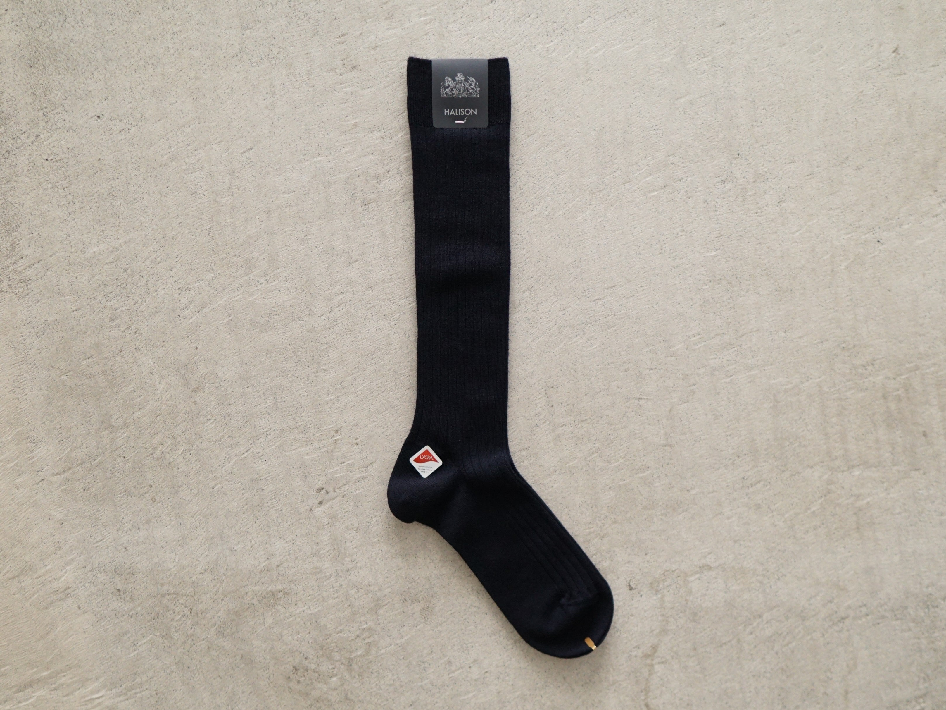HALLISON Cotton Linen Wide Rib Long Hose Basic