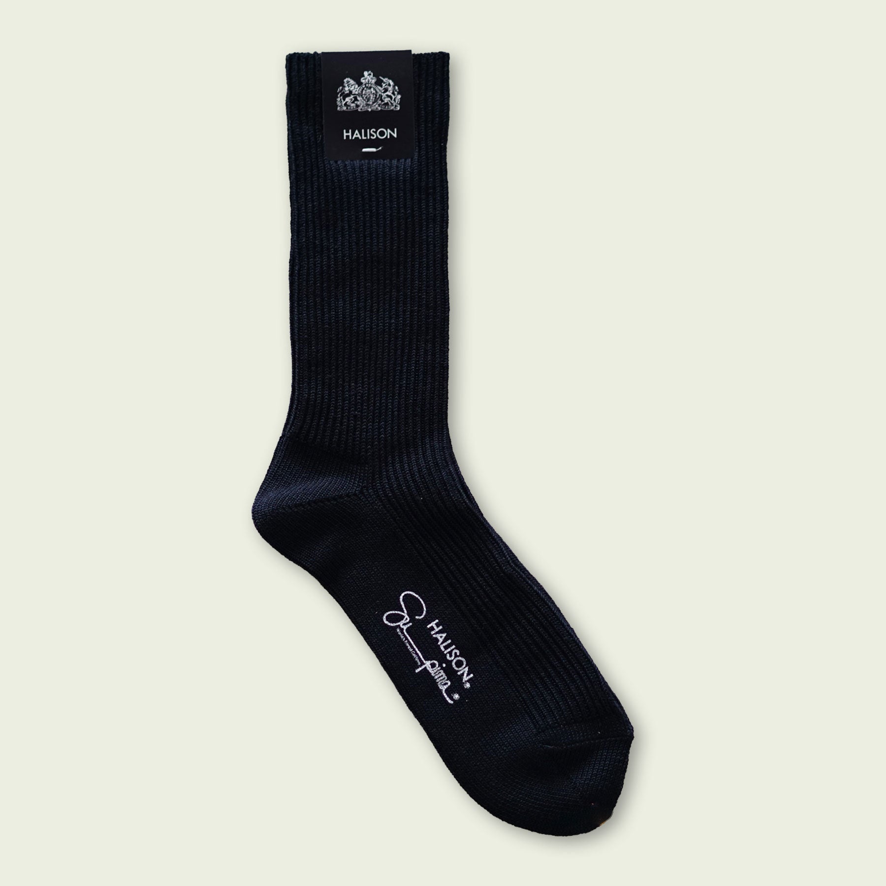 HALLISON Supima 1x1 rib socks