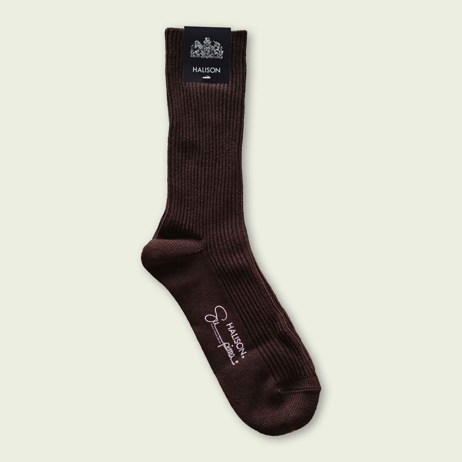 HALLISON Supima 1x1 rib socks