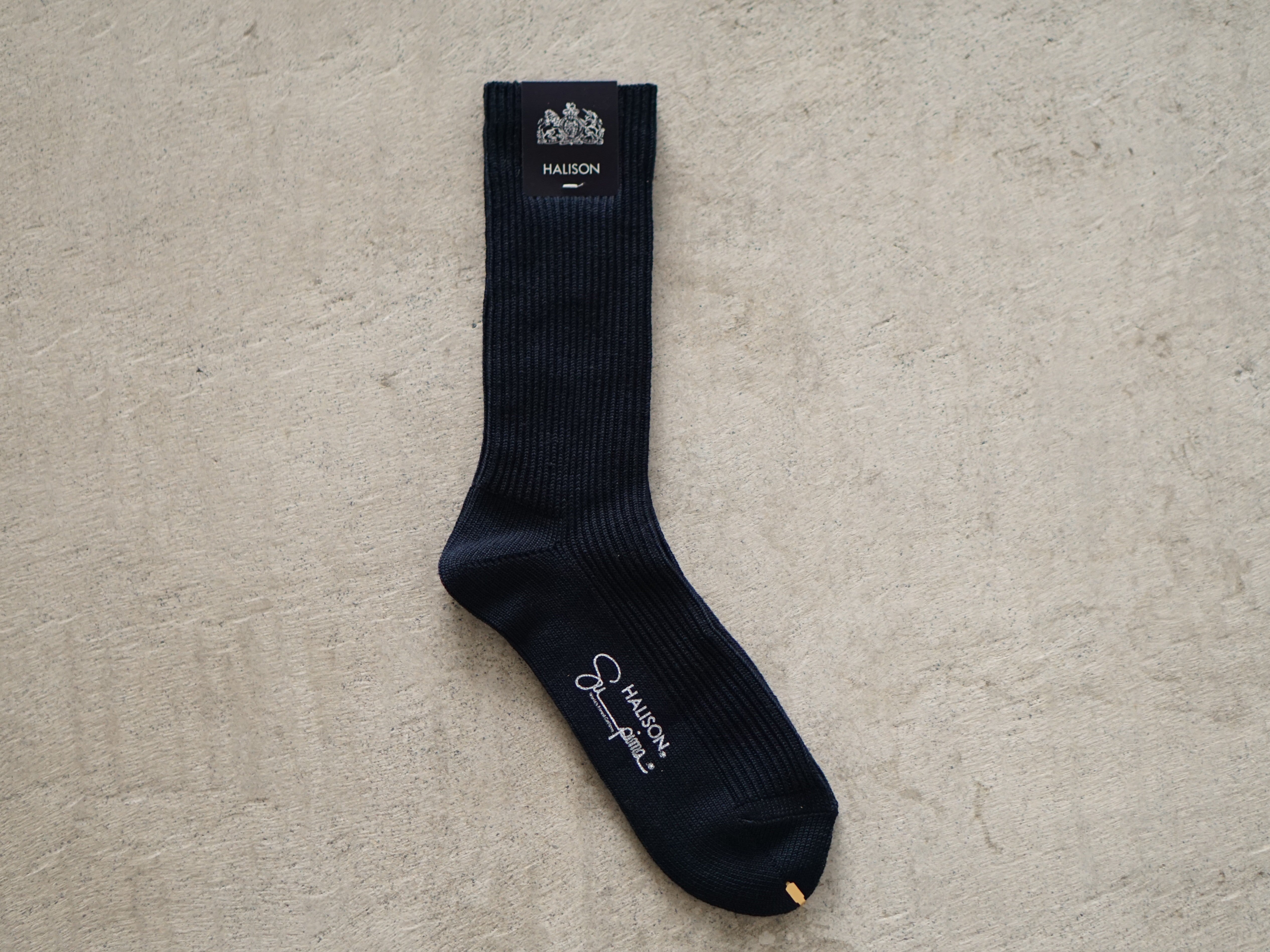 HALLISON Supima 1x1 rib socks