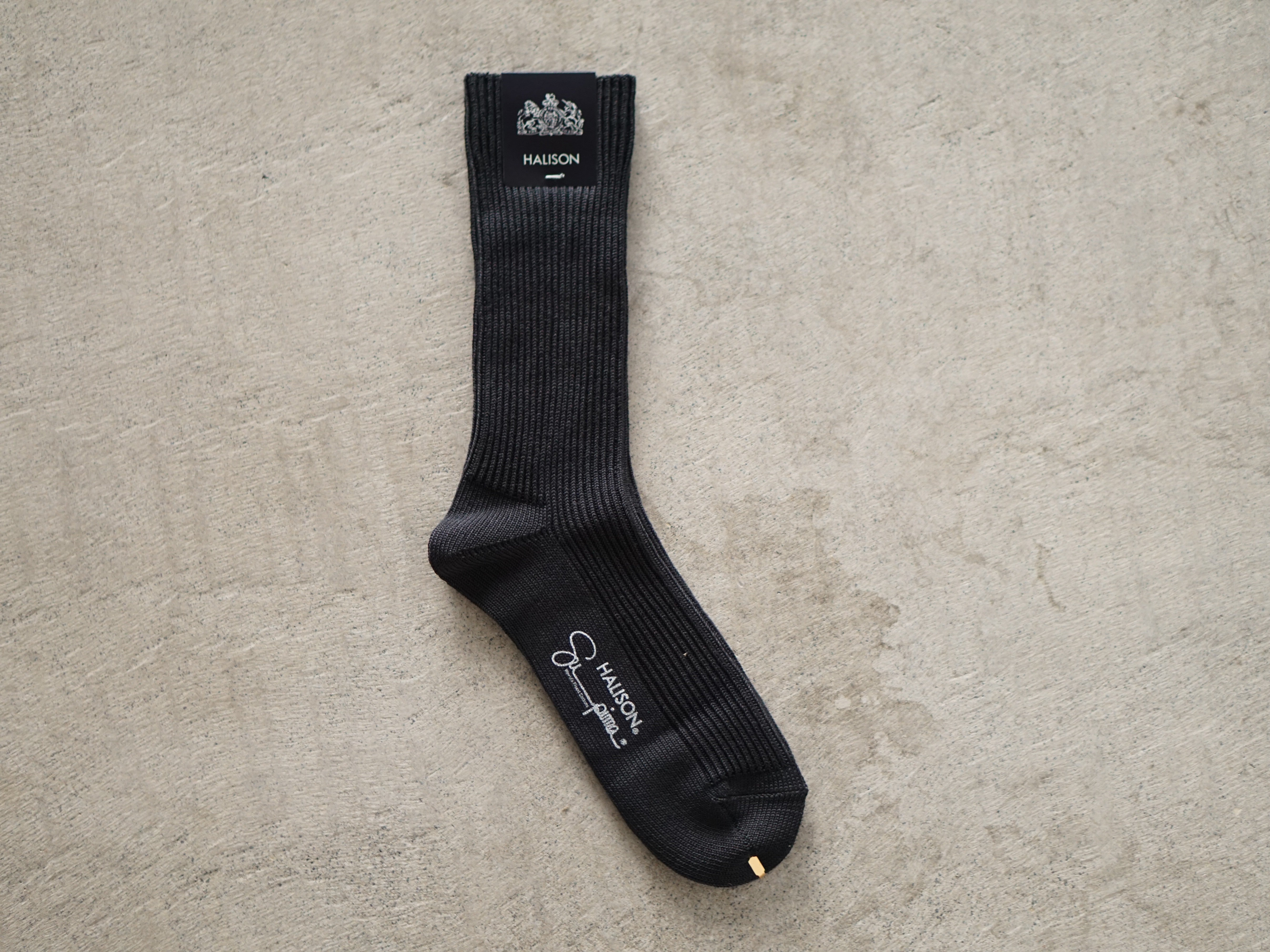 HALLISON Supima 1x1 rib socks