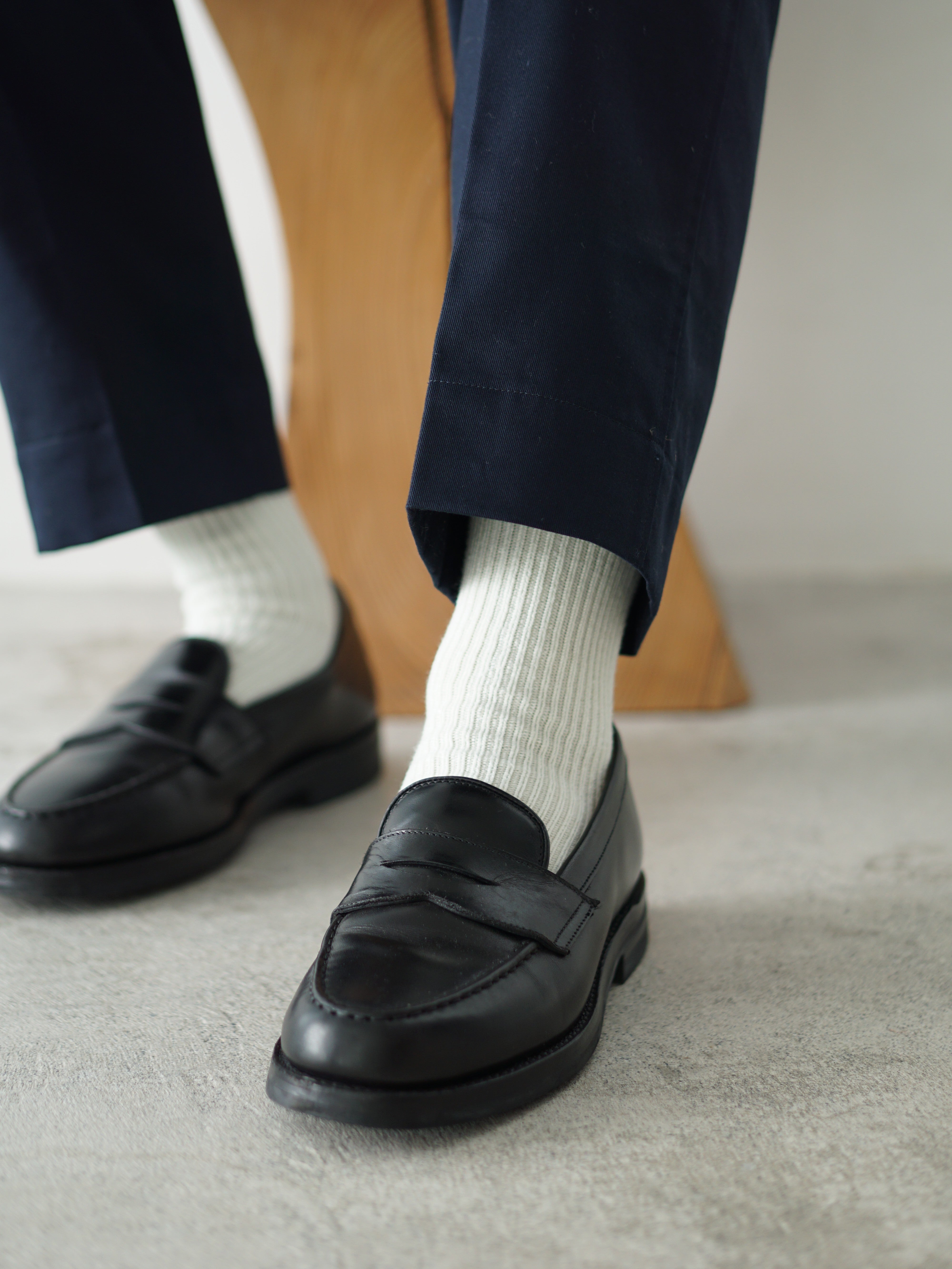 HALLISON Supima 1x1 rib socks