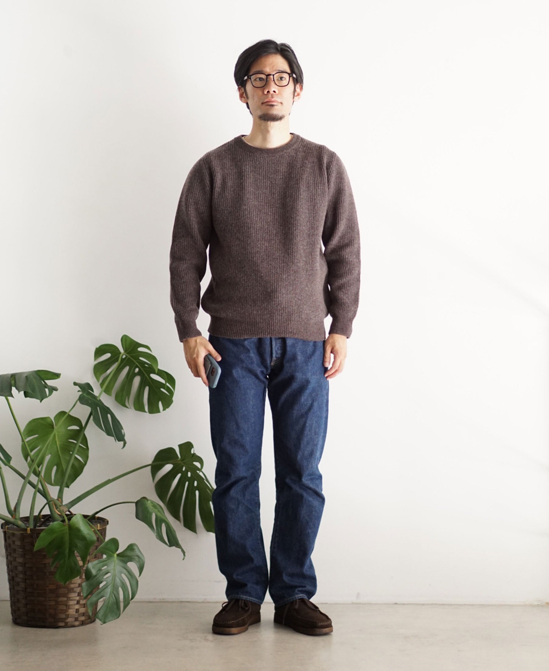 (WO7) 7G Heavyweight Merino Wool Crewneck