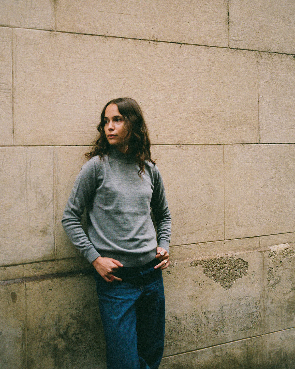 【WOMEN】12G Lightweight Merino Wool Mockneck