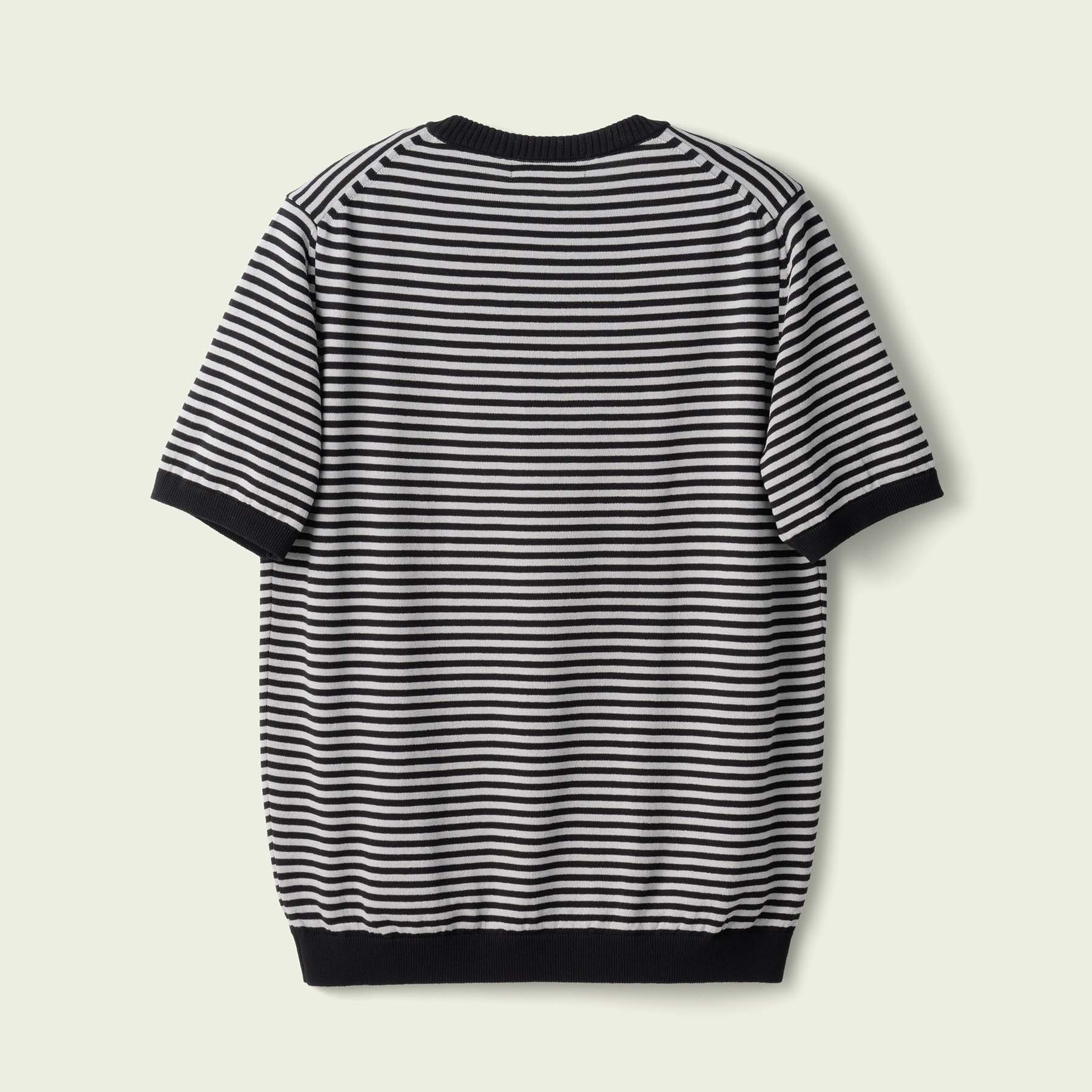ICE COTTON BORDER SHORT CREWNECK