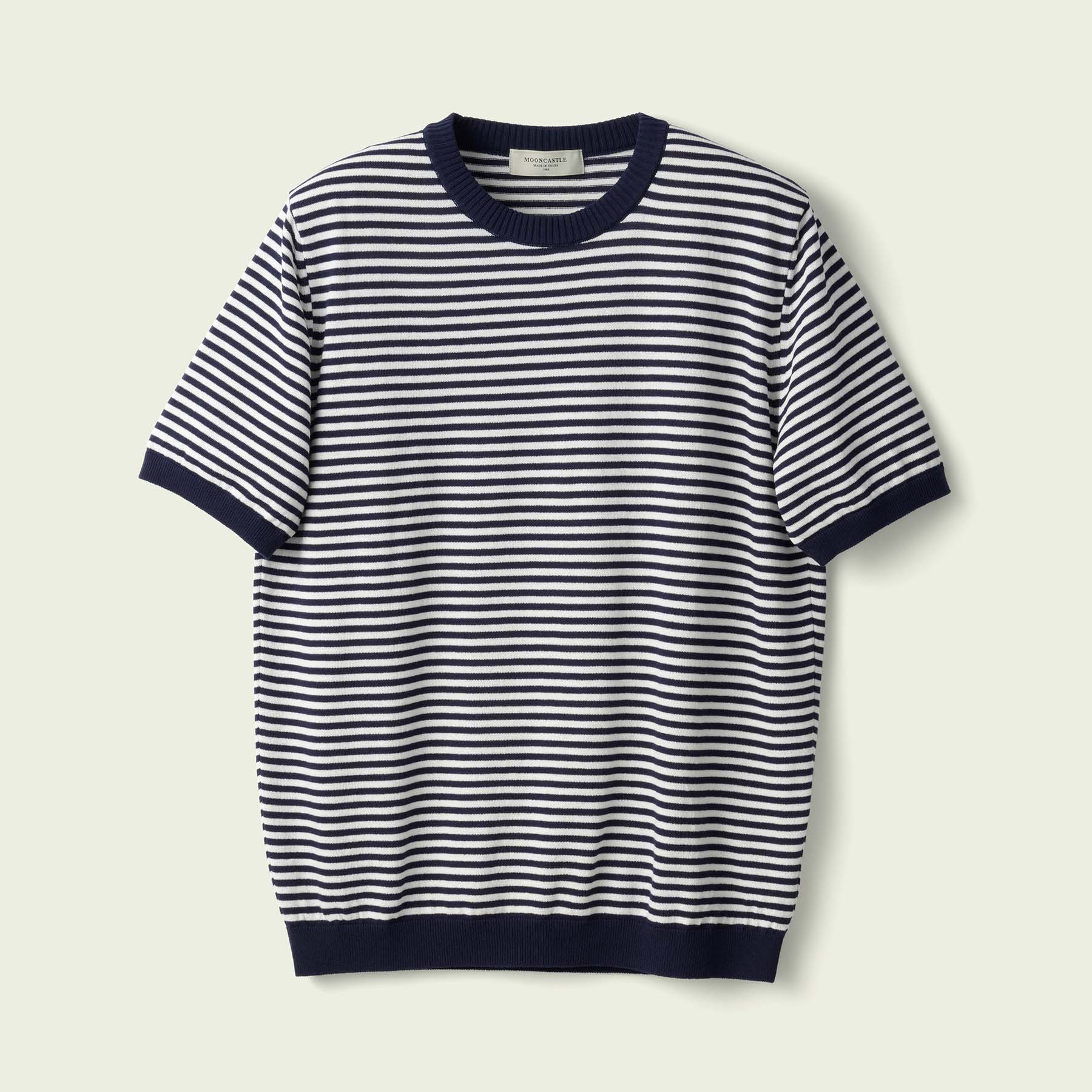 ICE COTTON BORDER SHORT CREWNECK