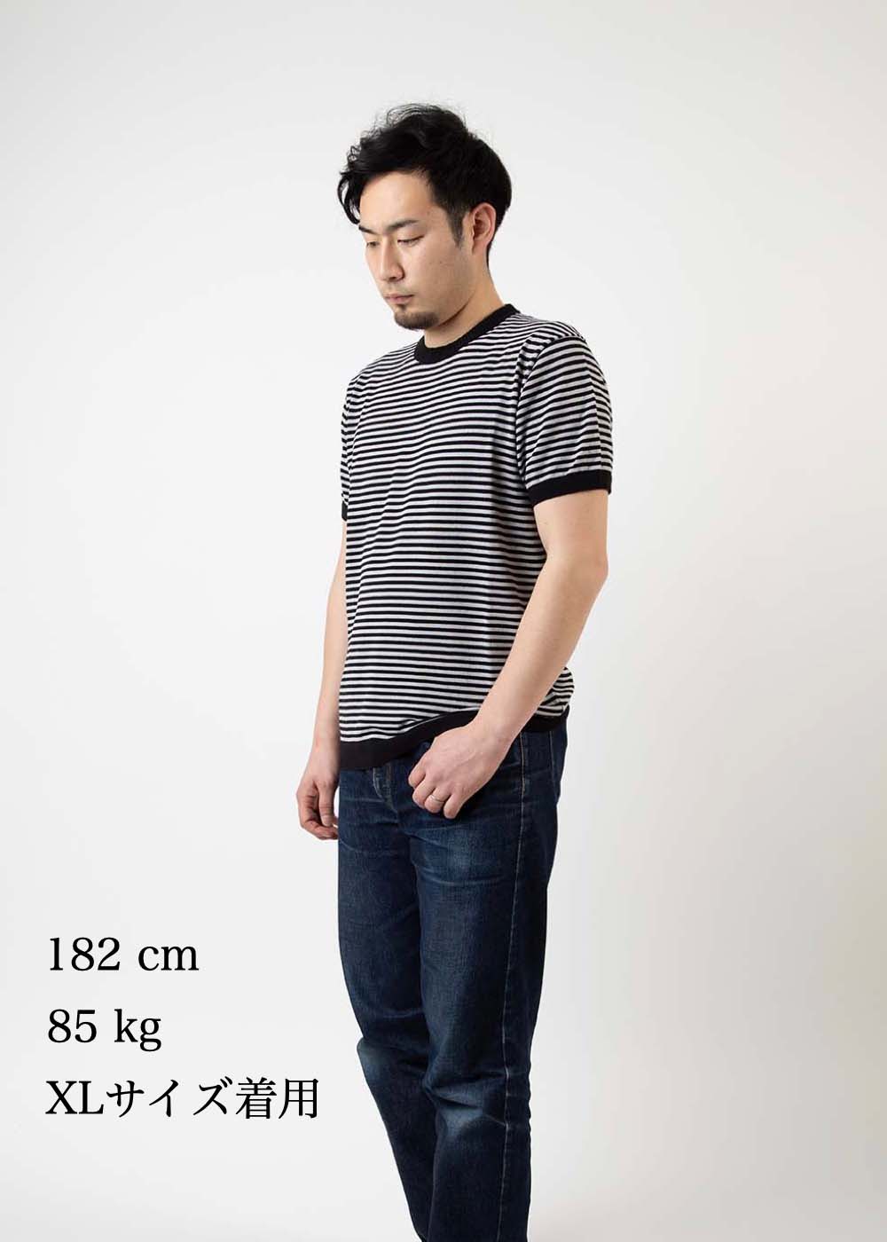 【アーカイブモデル】ICE COTTON BORDER SHORT CREWNECK