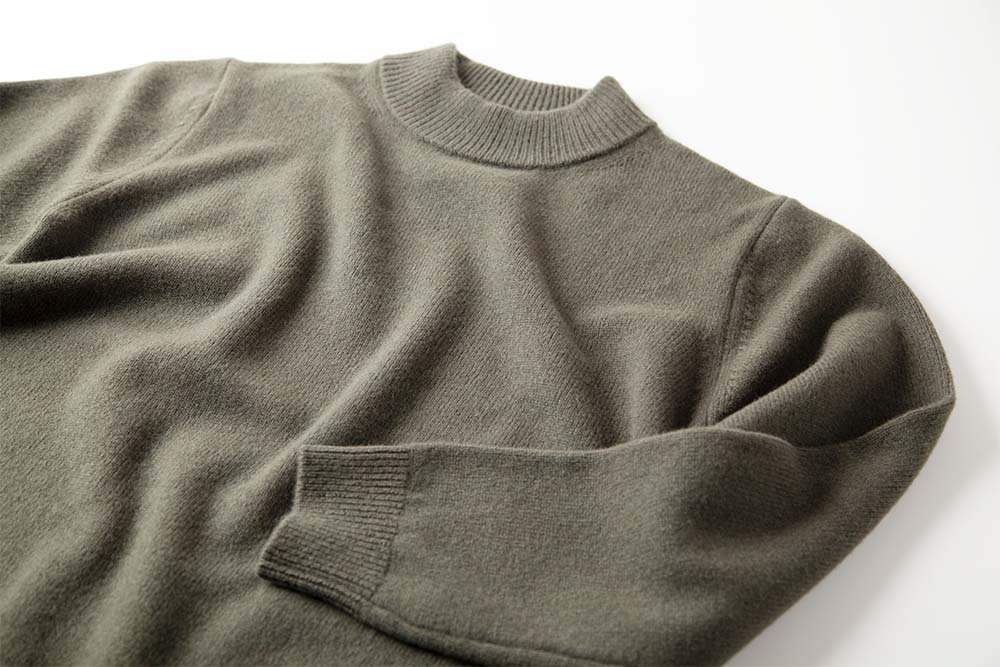 CASHMERE SILK WOOL MOCKNECK