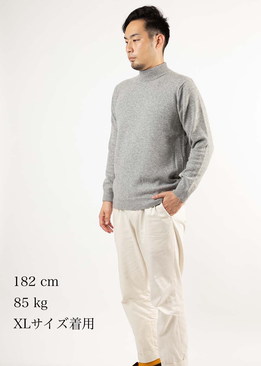 CASHMERE SILK WOOL MOCKNECK