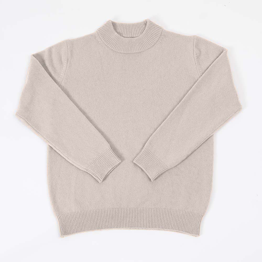 CASHMERE SILK WOOL MOCKNECK