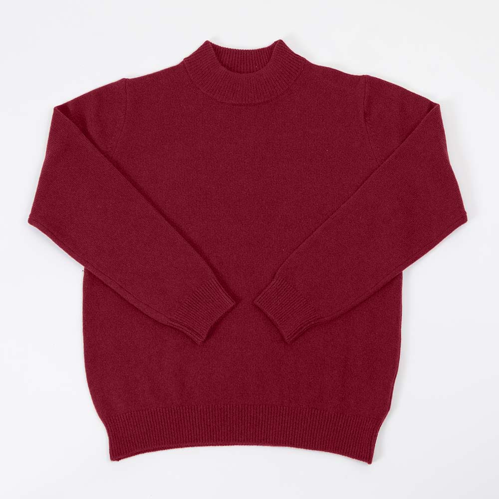 CASHMERE SILK WOOL MOCKNECK