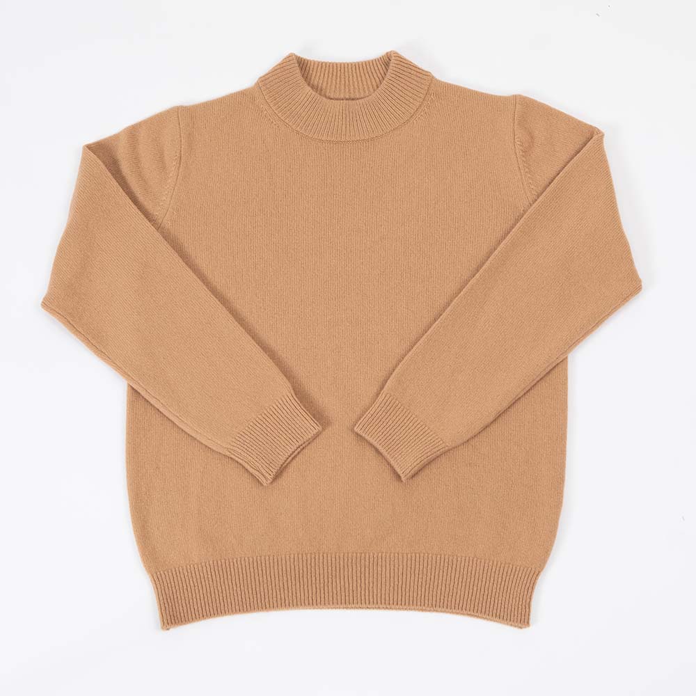 CASHMERE SILK WOOL MOCKNECK