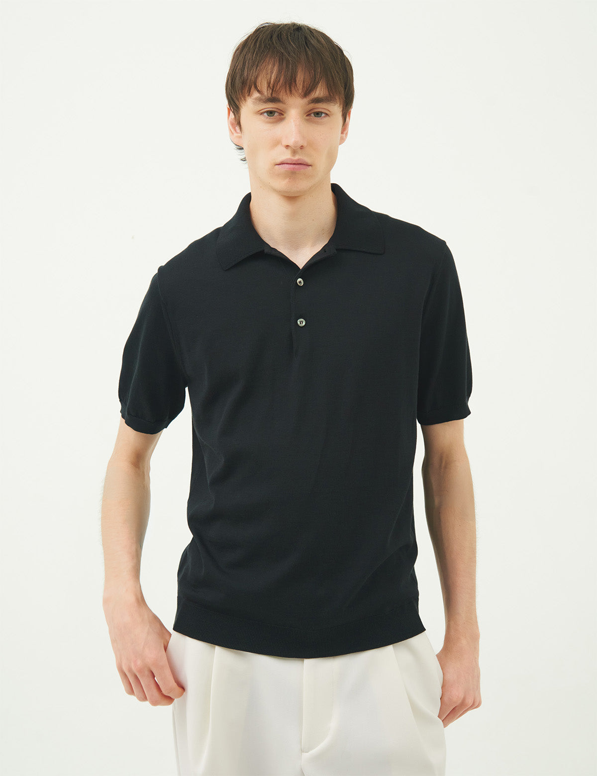 【NEW】SEA ISLAND COTTON POLONECK