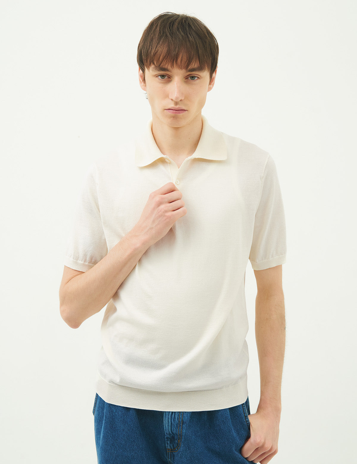 【NEW】SEA ISLAND COTTON POLONECK