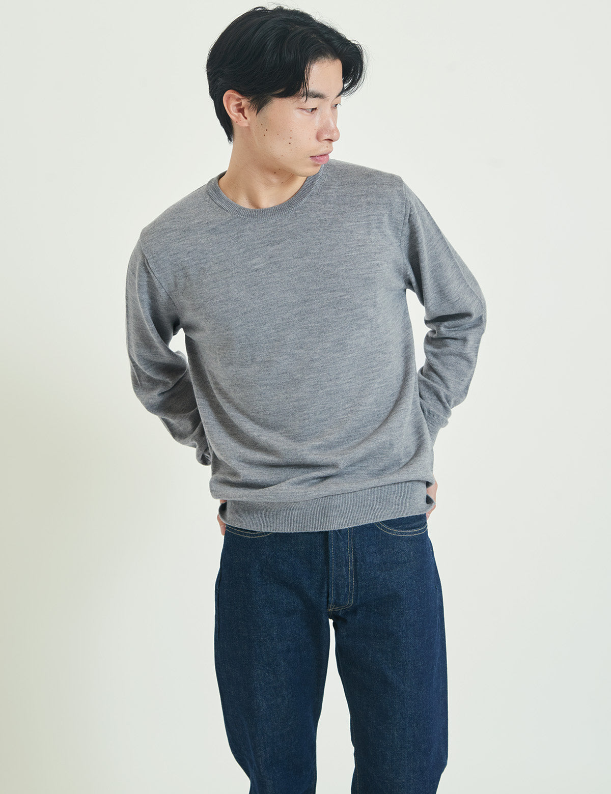(WO2)12G Lightweight Merino Wool Crewneck