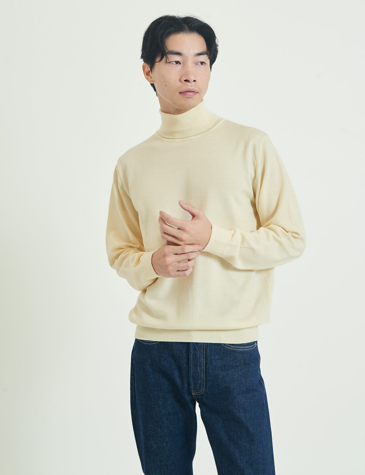 (WO3) 12G Lightweight Merino Wool Turtleneck