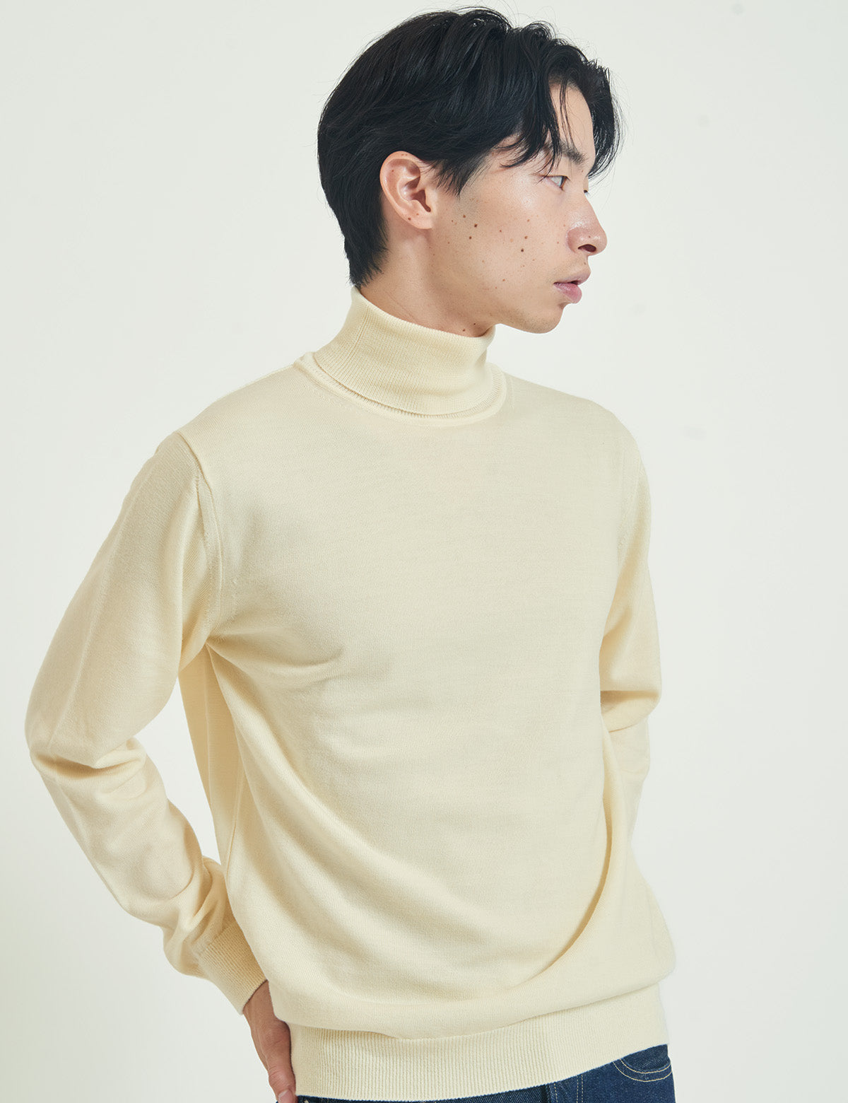 (WO3) 12G Lightweight Merino Wool Turtleneck