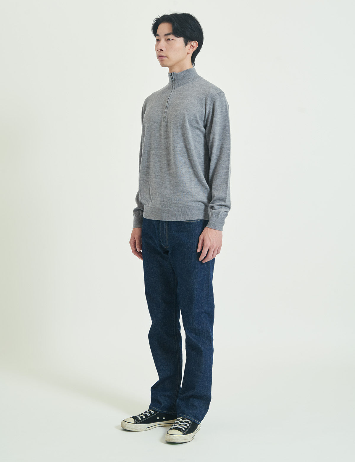 12G Lightweight Merino Wool Half Zip Pullover