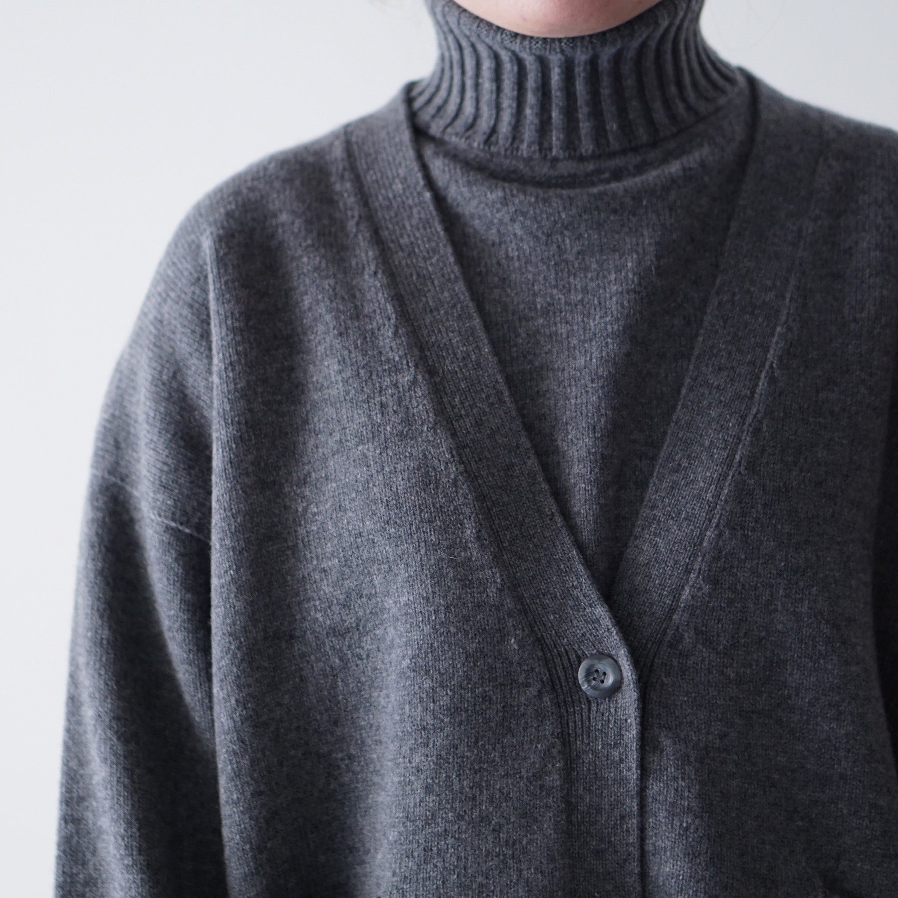 【WOMEN】Wool Cashmere Turtle Neck