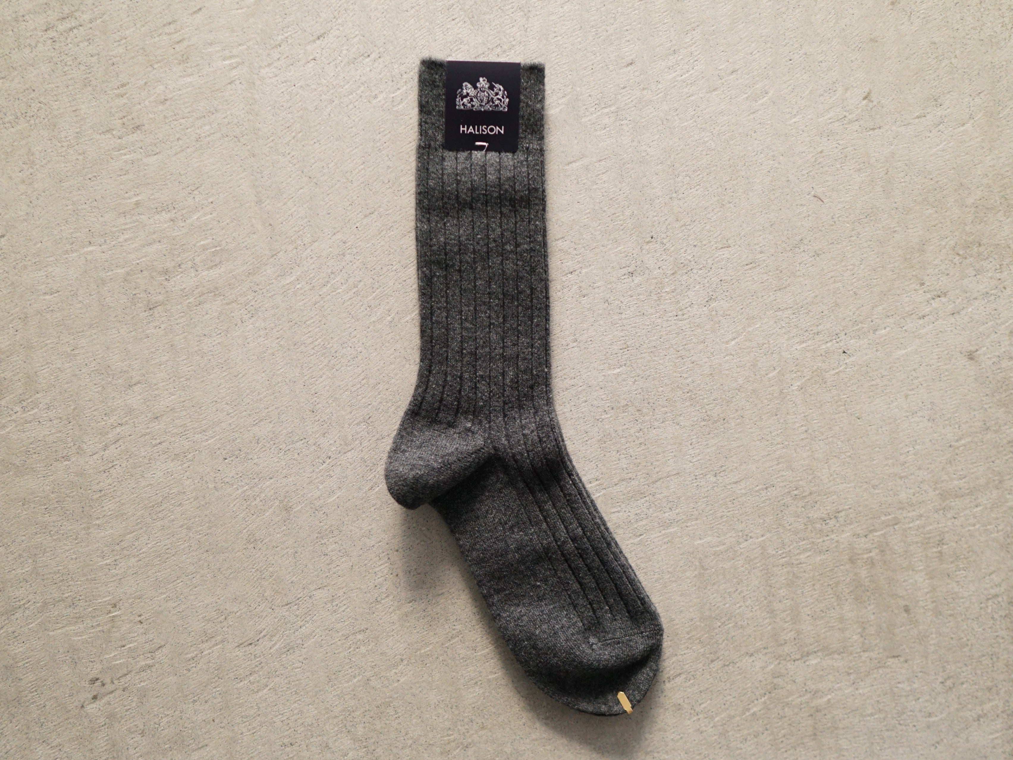 HALLISON Cotton Linen Wide Rib Long Hose Basic