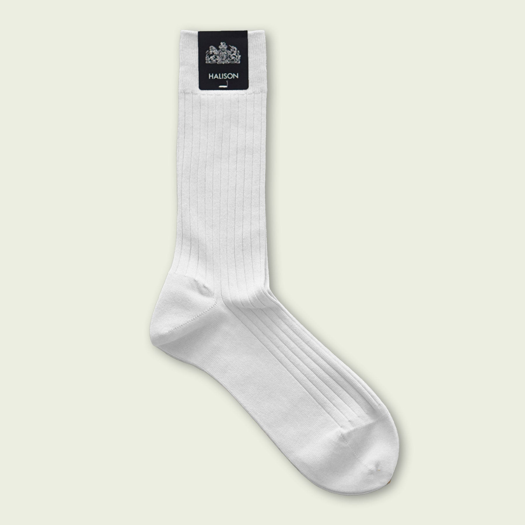 HALLISON Cotton Linen Wide Rib Long Hose Basic