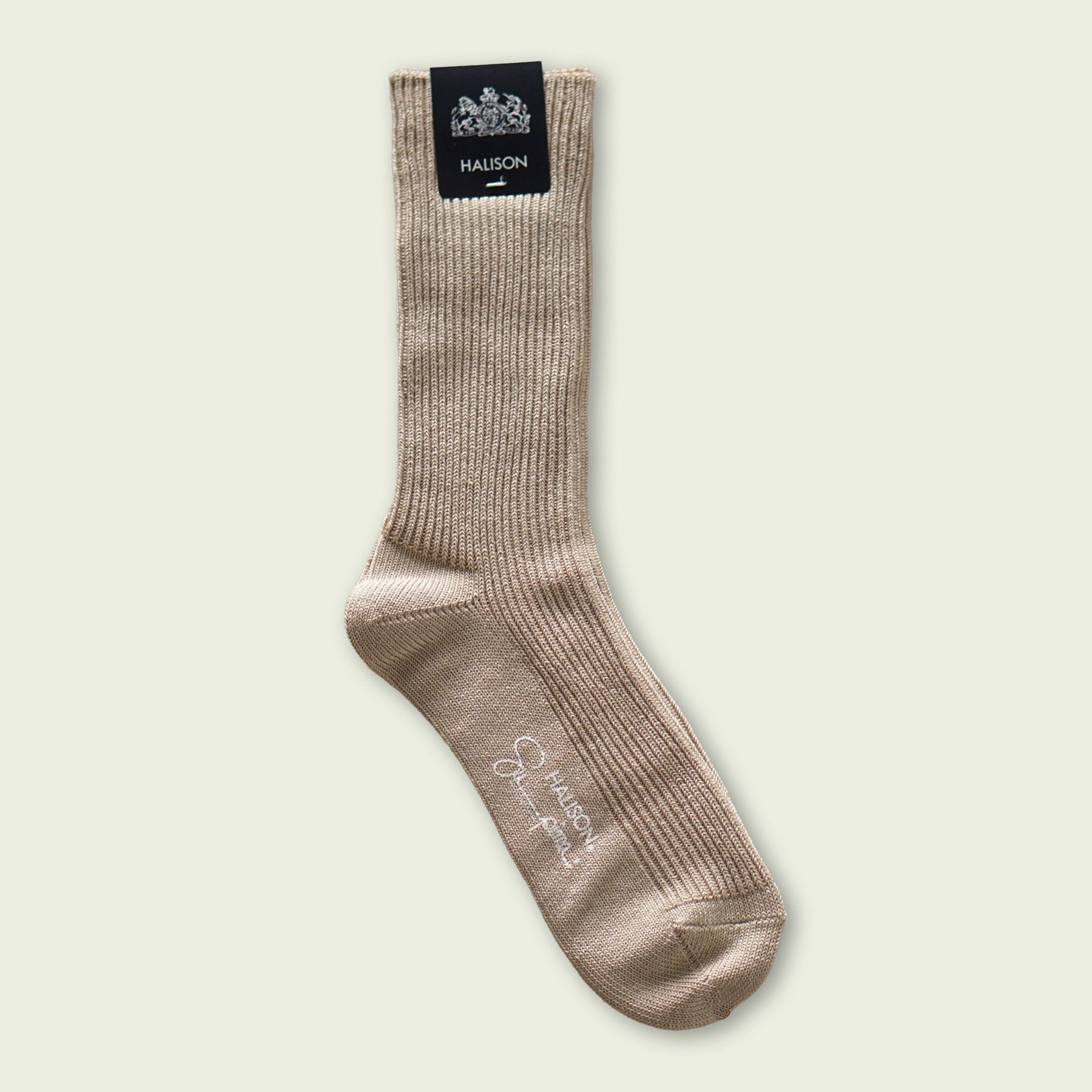 HALLISON Supima 1x1 rib socks