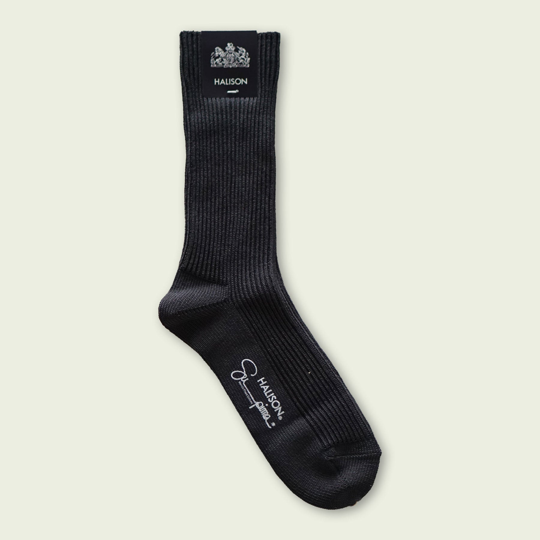 HALLISON Supima 1x1 rib socks