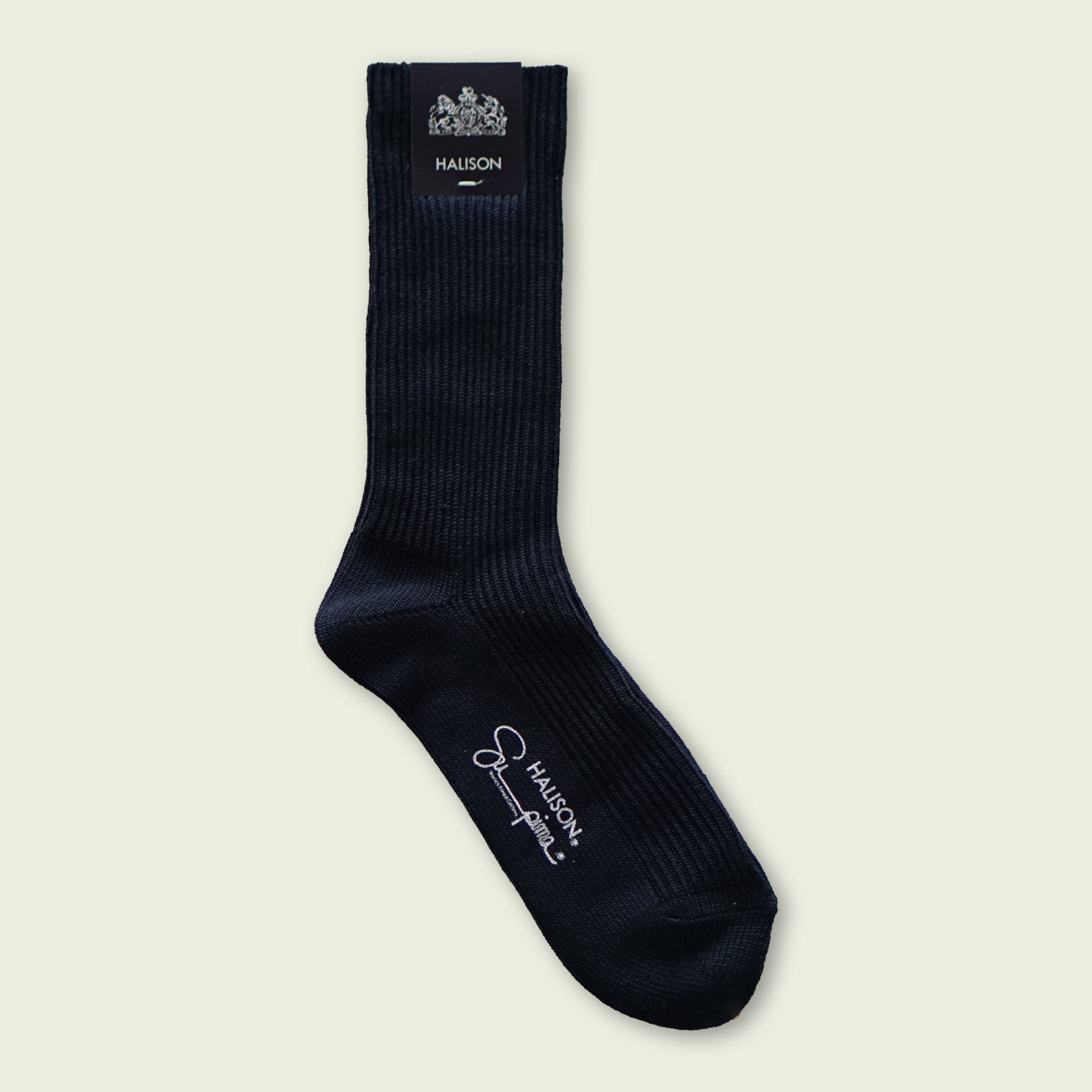 HALLISON Supima 1x1 rib socks