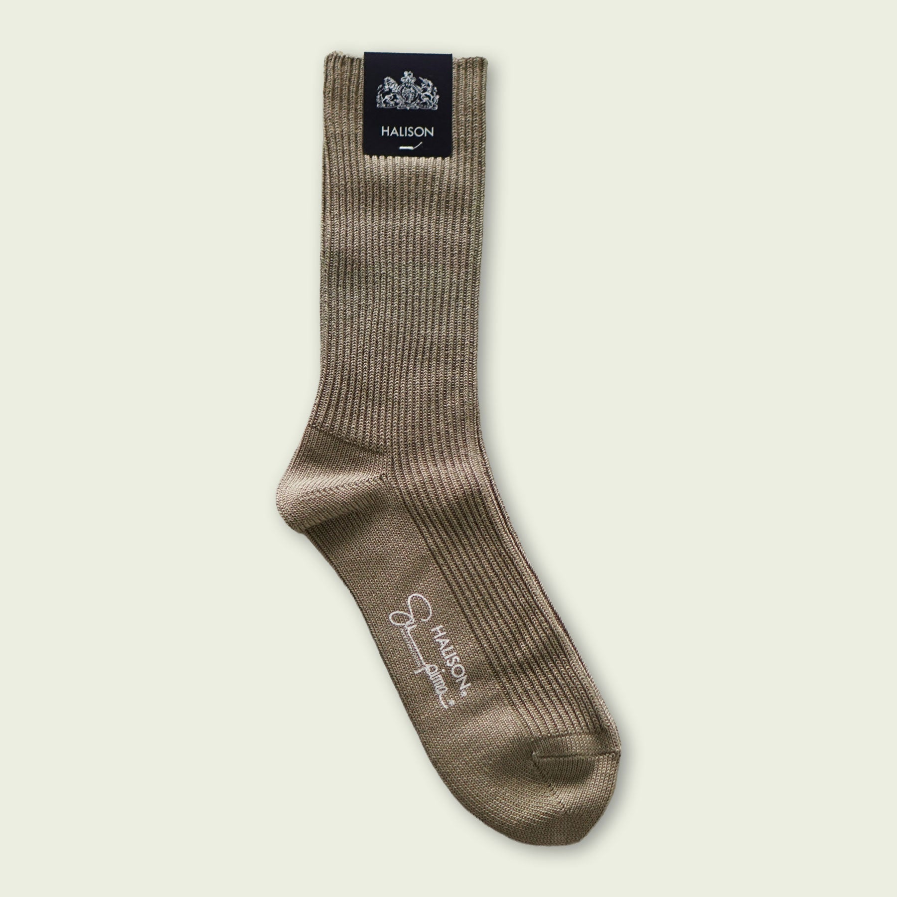 HALLISON Supima 1x1 rib socks